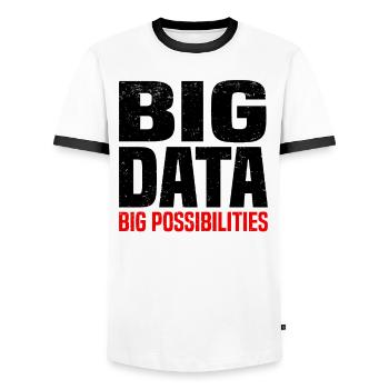 Internet Of Things IOT Programmer Admin IT - Men's Ringer Shirt - white/black - Front - AI Model Female 172 light (172cm) & AI Model Male 178 dark (178cm)
