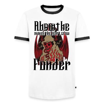 Satan Beelzebub Teufel Gothic Pentagram Mystisch - Männer Kontrast-T-Shirt - Weiß/Schwarz - Vorne - AI Model Female 172 light (172cm) & AI Model Male 178 dark (178cm)