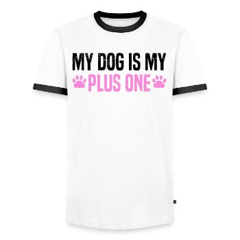 Misanthrope Antisocial Introvert - Men's Ringer Shirt - white/black - Front - AI Model Female 172 light (172cm) & AI Model Male 178 dark (178cm)