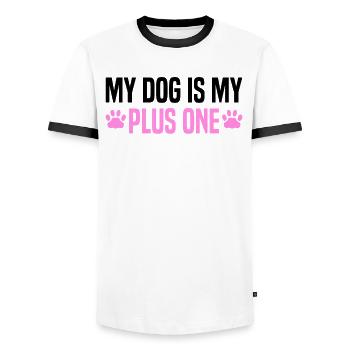 Misanthrope Antisocial Introvert - Men's Ringer Shirt - white/black - Front - AI Model Female 172 light (172cm) & AI Model Male 178 dark (178cm)