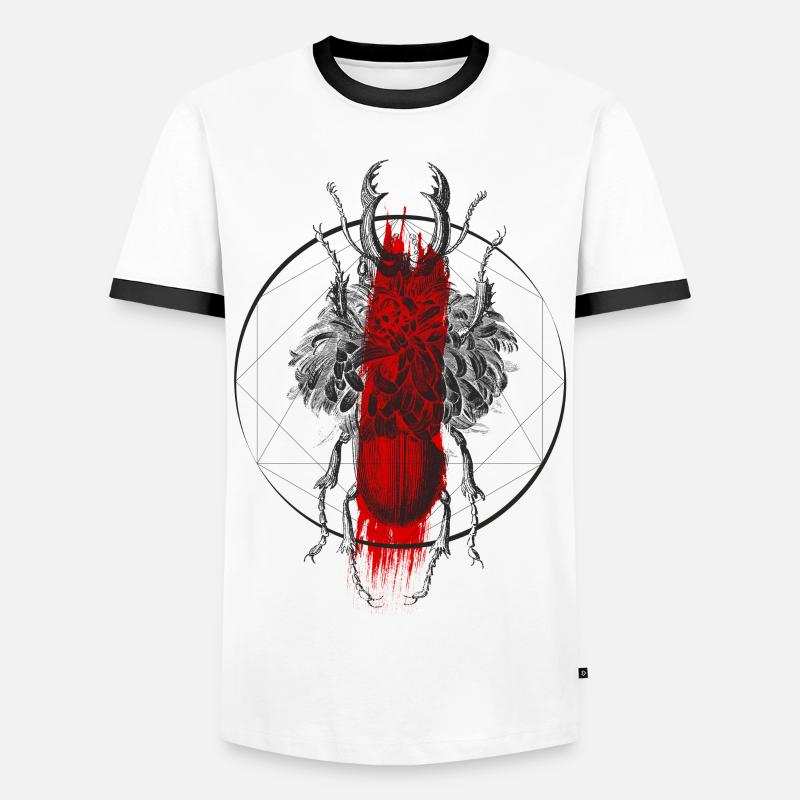 Scarab - Men's Ringer Shirt - white/black