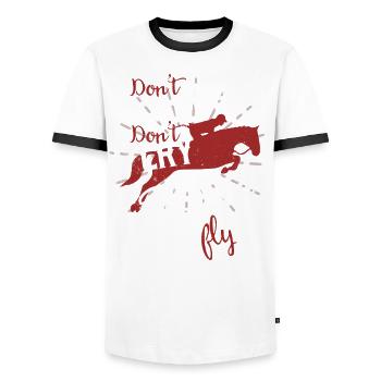 Horse Horse Award - Men's Ringer Shirt - white/black - Front - AI Model Female 172 light (172cm) & AI Model Male 178 dark (178cm)