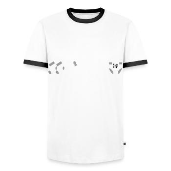Vater Eltern werden werdender Papa Mama - Männer Kontrast-T-Shirt - Weiß/Schwarz - Vorne - AI Model Female 172 light (172cm) & AI Model Male 178 dark (178cm)