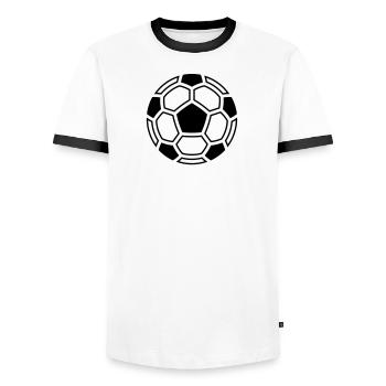 Ein Leben Ohne Fußball Ist Möglich, Aber Sinnlos N - Männer Kontrast-T-Shirt - Weiß/Schwarz - Vorne - AI Model Female 172 light (172cm) & AI Model Male 178 dark (178cm)