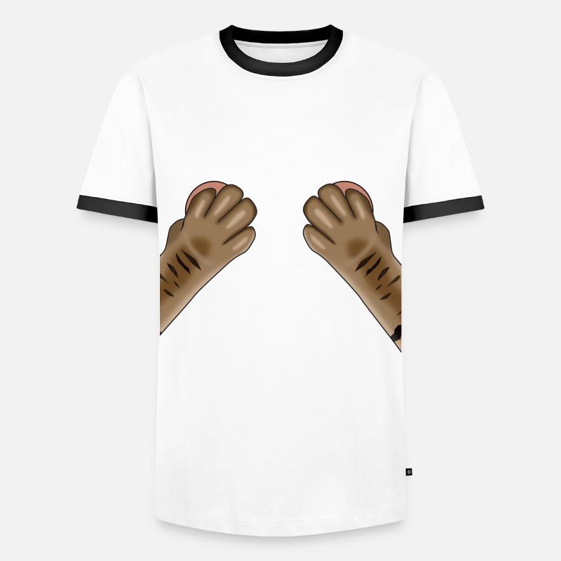 Cat Paws - Men's Ringer Shirt - white/black
