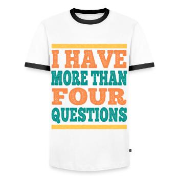 I have more than four vintage questions - Men's Ringer Shirt - white/black - Front - AI Model Female 172 light (172cm) & AI Model Male 178 dark (178cm)