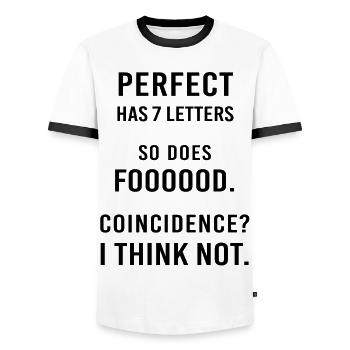 Funny saying Gift Funny - Men's Ringer Shirt - white/black - Front - AI Model Female 172 light (172cm) & AI Model Male 178 dark (178cm)