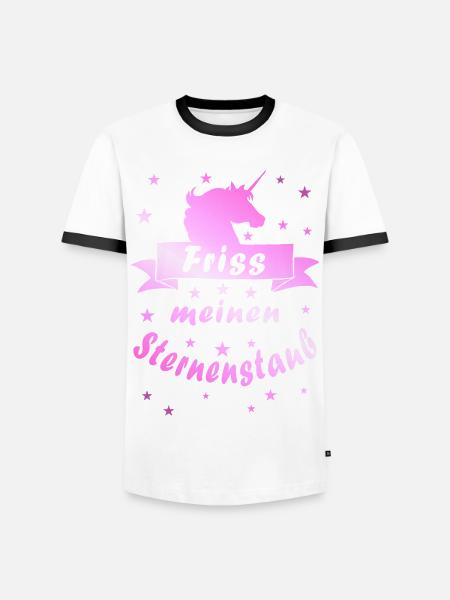 Eat my stardust - Men's Ringer Shirt - white/black
