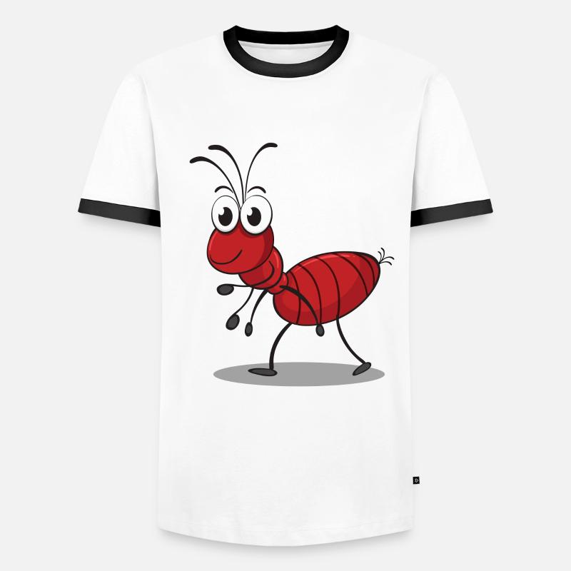 Funny ant - Men's Ringer Shirt - white/black