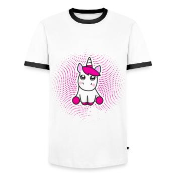 Je ne suis pas petit seulement réduit au meilleur - T-shirt contrasté Homme - blanc/noir - Devant - AI Model Female 172 light (172cm) & AI Model Male 178 dark (178cm)