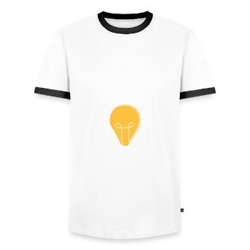 Wenn du die mit Wissen nicht überzeugen kannst - Männer Kontrast-T-Shirt - Weiß/Schwarz - Vorne - AI Model Female 172 light (172cm) & AI Model Male 178 dark (178cm)