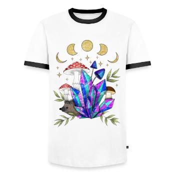 Igel im Traumland - Männer Kontrast-T-Shirt - Weiß/Schwarz - Vorne - AI Model Female 172 light (172cm) & AI Model Male 178 dark (178cm)