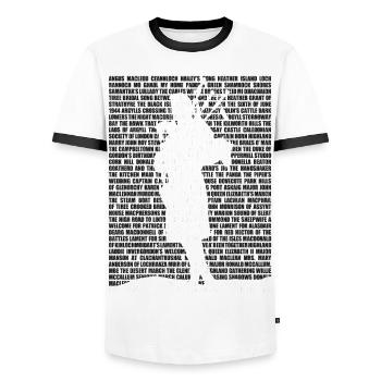 Bagpipe Tunes - Männer Kontrast-T-Shirt - Weiß/Schwarz - Vorne - AI Model Female 172 light (172cm) & AI Model Male 178 dark (178cm)