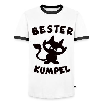 cool best buddy design - Men's Ringer Shirt - white/black - Front - AI Model Female 172 light (172cm) & AI Model Male 178 dark (178cm)
