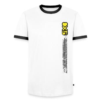 Love Ride Design Fahrrad Fahrrad Geschenk - Männer Kontrast-T-Shirt - Weiß/Schwarz - Vorne - AI Model Female 172 light (172cm) & AI Model Male 178 dark (178cm)