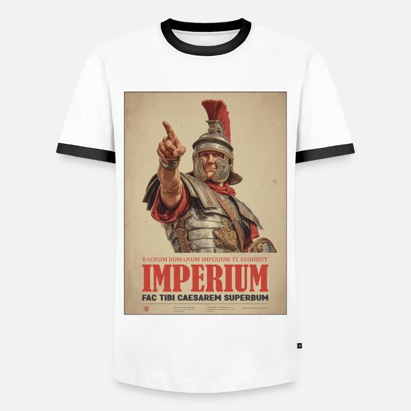 Römisches Imperium - Männer Kontrast-T-Shirt - Weiß/Schwarz