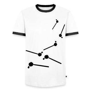 Stick chisel symbol beekeeper honey - Men's Ringer Shirt - white/black - Front - AI Model Female 172 light (172cm) & AI Model Male 178 dark (178cm)