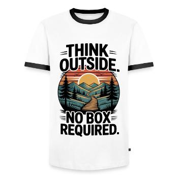 Wandern Outdoor Camping Spruch - Männer Kontrast-T-Shirt - Weiß/Schwarz - Vorne - AI Model Female 172 light (172cm) & AI Model Male 178 dark (178cm)