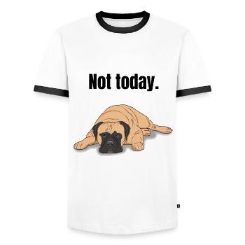 Bullmastiff Gift - Men's Ringer Shirt - white/black - Front - AI Model Female 172 light (172cm) & AI Model Male 178 dark (178cm)