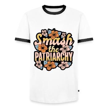 Feminismus Feministin Gleichberechtigung - Männer Kontrast-T-Shirt - Weiß/Schwarz - Vorne - AI Model Female 172 light (172cm) & AI Model Male 178 dark (178cm)