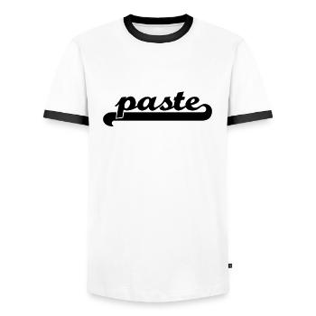 Passendes Zwillingsoutfit eineiige Zwillinge - Männer Kontrast-T-Shirt - Weiß/Schwarz - Vorne - AI Model Female 172 light (172cm) & AI Model Male 178 dark (178cm)