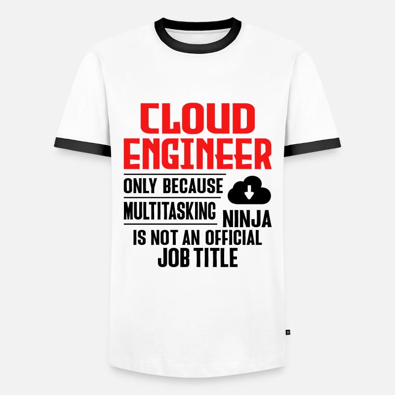 Cloud Administrator Cloud Devops - Men's Ringer Shirt - white/black