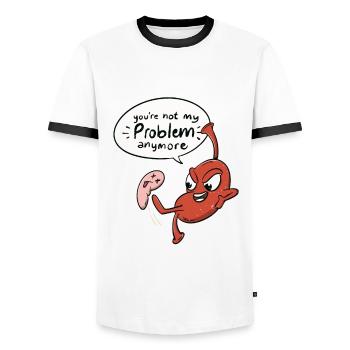 Manchon Bastrique Plus mon problème pour Gastric - T-shirt contrasté Homme - blanc/noir - Devant - AI Model Female 172 light (172cm) & AI Model Male 178 dark (178cm)