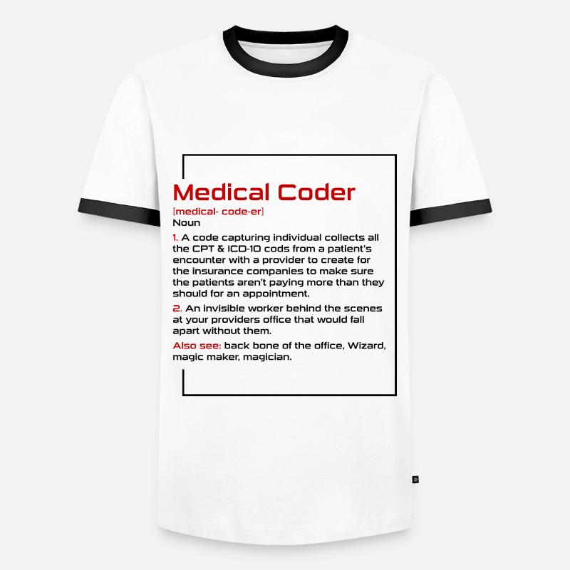 Medical Coder Profession Medical - Men's Ringer Shirt - white/black