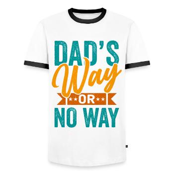 Bester Vater Aller Zeiten Vaterschaft Papa Papa - Männer Kontrast-T-Shirt - Weiß/Schwarz - Vorne - AI Model Female 172 light (172cm) & AI Model Male 178 dark (178cm)