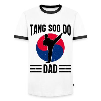 Tang so Do Gift - Men's Ringer Shirt - white/black - Front - AI Model Female 172 light (172cm) & AI Model Male 178 dark (178cm)