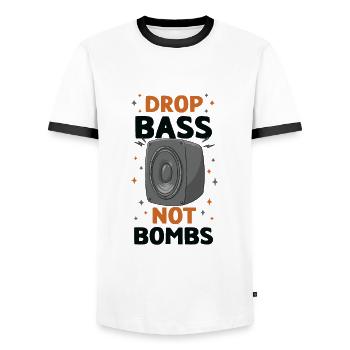 DJ Techno Musik Disc Jockey House Party EDM Trance - Männer Kontrast-T-Shirt - Weiß/Schwarz - Vorne - AI Model Female 172 light (172cm) & AI Model Male 178 dark (178cm)