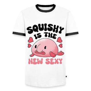 Marine Biologist Deep Sea Fish Blob Fish Ocean - Men's Ringer Shirt - white/black - Front - AI Model Female 172 light (172cm) & AI Model Male 178 dark (178cm)