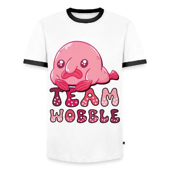 Marine Biologist Deep Sea Fish Blob Fish Ocean - Men's Ringer Shirt - white/black - Front - AI Model Female 172 light (172cm) & AI Model Male 178 dark (178cm)