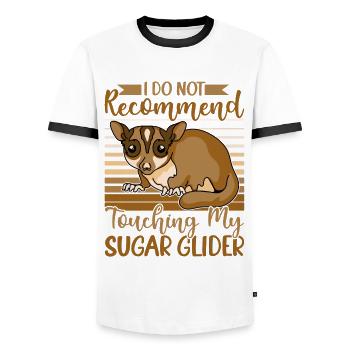 Australia Marsupial Wildlife Animal Lover Sugar - Men's Ringer Shirt - white/black - Front - AI Model Female 172 light (172cm) & AI Model Male 178 dark (178cm)