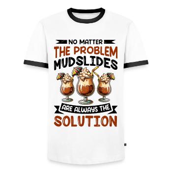 Mudslide Cocktail - Männer Kontrast-T-Shirt - Weiß/Schwarz - Vorne - AI Model Female 172 light (172cm) & AI Model Male 178 dark (178cm)