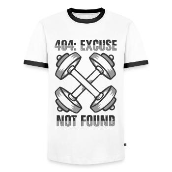 Gym Workout Training Fitness - Männer Kontrast-T-Shirt - Weiß/Schwarz - Vorne - AI Model Female 172 light (172cm) & AI Model Male 178 dark (178cm)