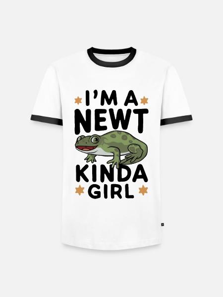 Witziger Molch Spruch - Männer Kontrast-T-Shirt - Weiß/Schwarz