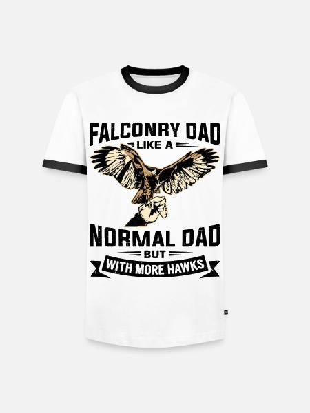 Falke Falkner Spruch - Männer Kontrast-T-Shirt - Weiß/Schwarz