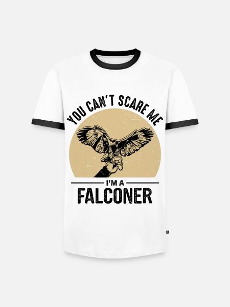 Falke Falkner Spruch - Männer Kontrast-T-Shirt - Weiß/Schwarz