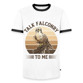 Funny parkour saying - Men's Ringer Shirt - white/black - Front - AI Model Female 172 light (172cm) & AI Model Male 178 dark (178cm)
