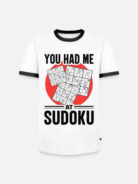 Funny Sudoku Saying - Men's Ringer Shirt - white/black