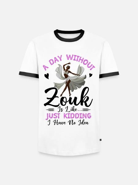 Funny Zouk Dancer Saying - Men's Ringer Shirt - white/black