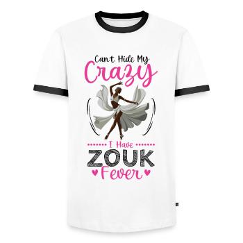 Witziger Zouk Tänzer Spruch - Männer Kontrast-T-Shirt - Weiß/Schwarz - Vorne - AI Model Female 172 light (172cm) & AI Model Male 178 dark (178cm)