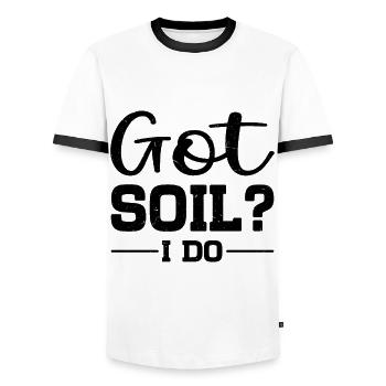 Soil Scientist Pedology - Men's Ringer Shirt - white/black - Front - AI Model Female 172 light (172cm) & AI Model Male 178 dark (178cm)