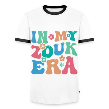 Witziger Zouk Tänzer Spruch - Männer Kontrast-T-Shirt - Weiß/Schwarz - Vorne - AI Model Female 172 light (172cm) & AI Model Male 178 dark (178cm)