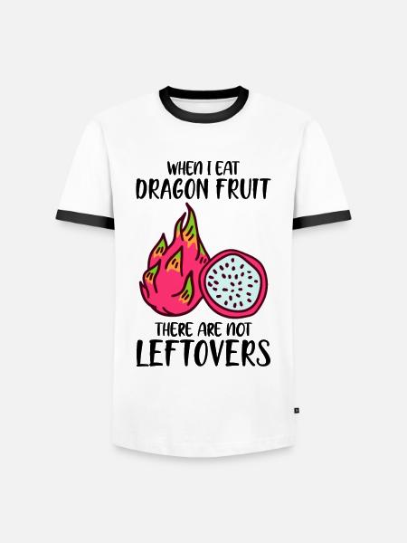 WItziger Drachenfrucht Spruch - Männer Kontrast-T-Shirt - Weiß/Schwarz