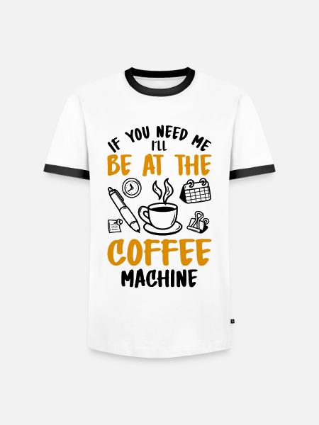 Büro Humor - Männer Kontrast-T-Shirt - Weiß/Schwarz