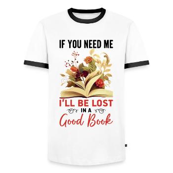 Lesen Buch Merch Booktok Bookish Geschenk Buch - Männer Kontrast-T-Shirt - Weiß/Schwarz - Vorne - AI Model Female 172 light (172cm) & AI Model Male 178 dark (178cm)