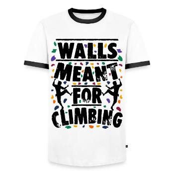 Mur de Boulder - T-shirt contrasté Homme - blanc/noir - Devant - AI Model Female 172 light (172cm) & AI Model Male 178 dark (178cm)