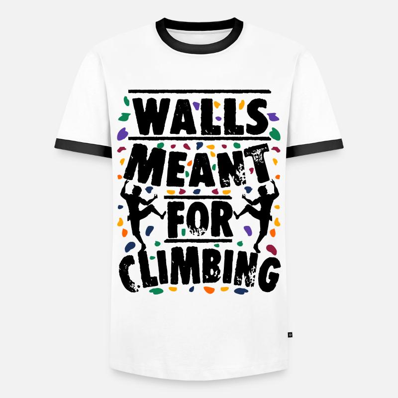 Boulder Wall - Männer Kontrast-T-Shirt - Weiß/Schwarz